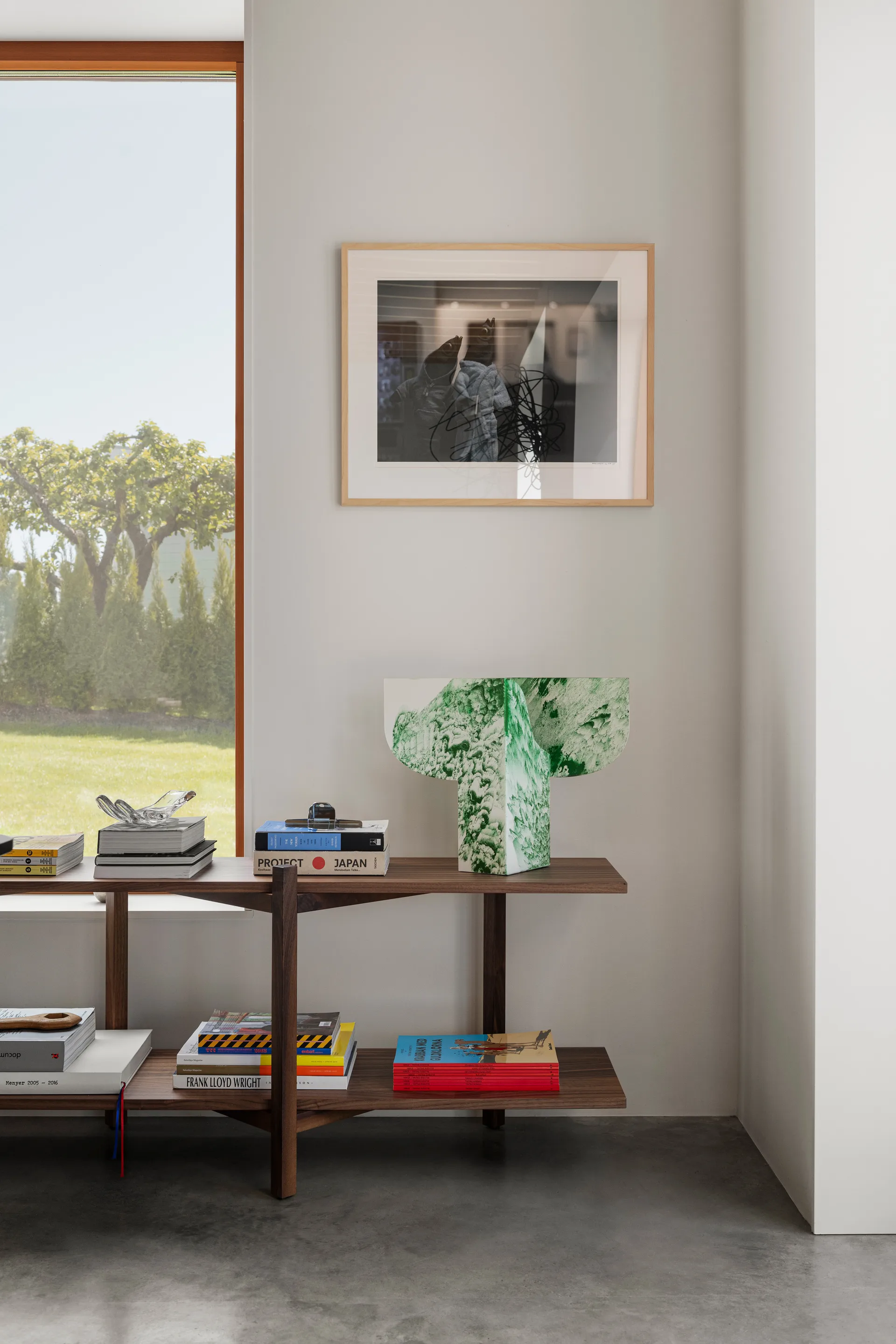 Prateleira Zig Zag Media 194x57 cm, Nogueira Hem