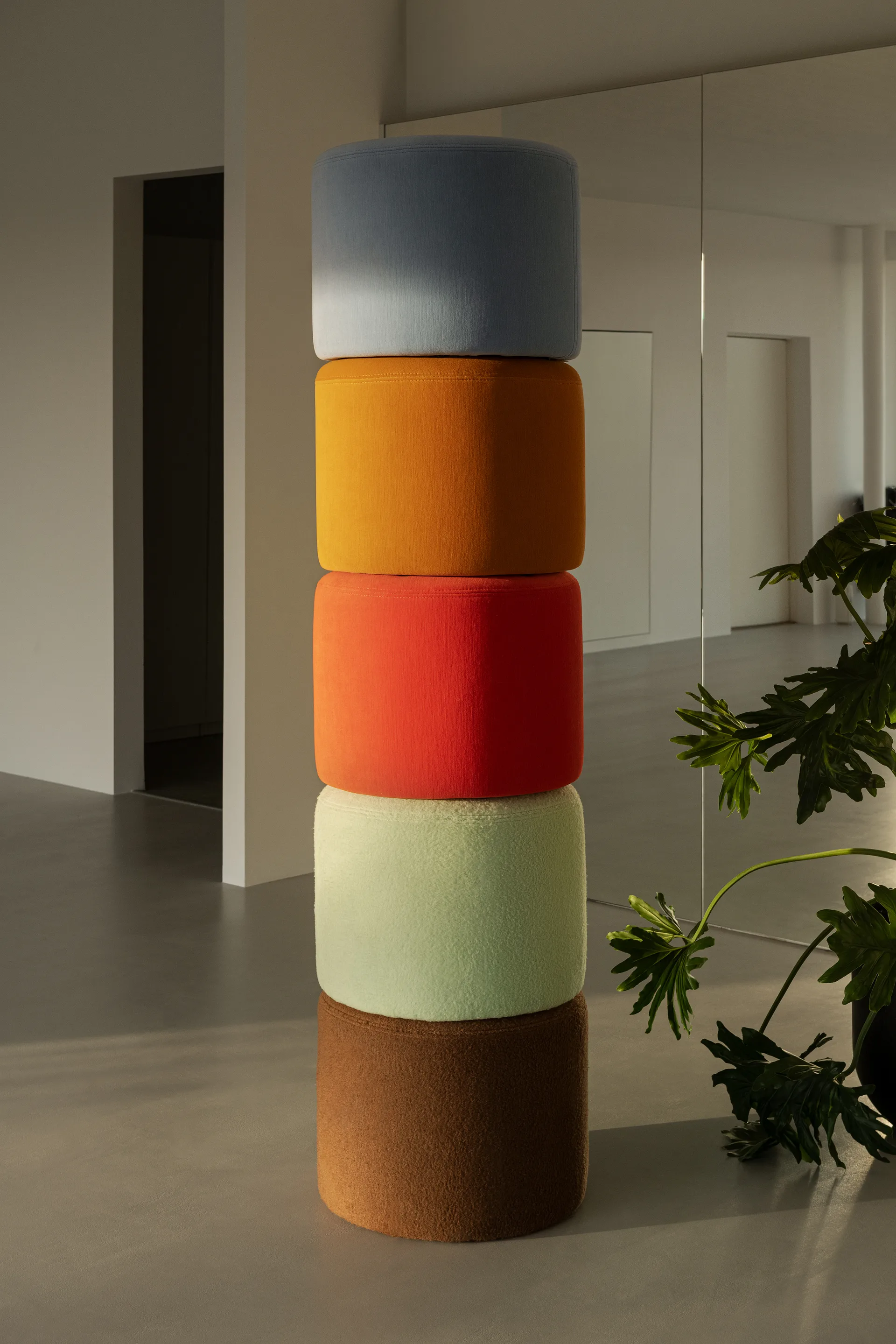 Pufe Bon Ø50x41 cm, Sawdust Hem