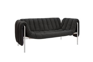 Sofá Puffy de 2,5 lugares 205 cm - Anthracite-aço inoxidável - Hem
