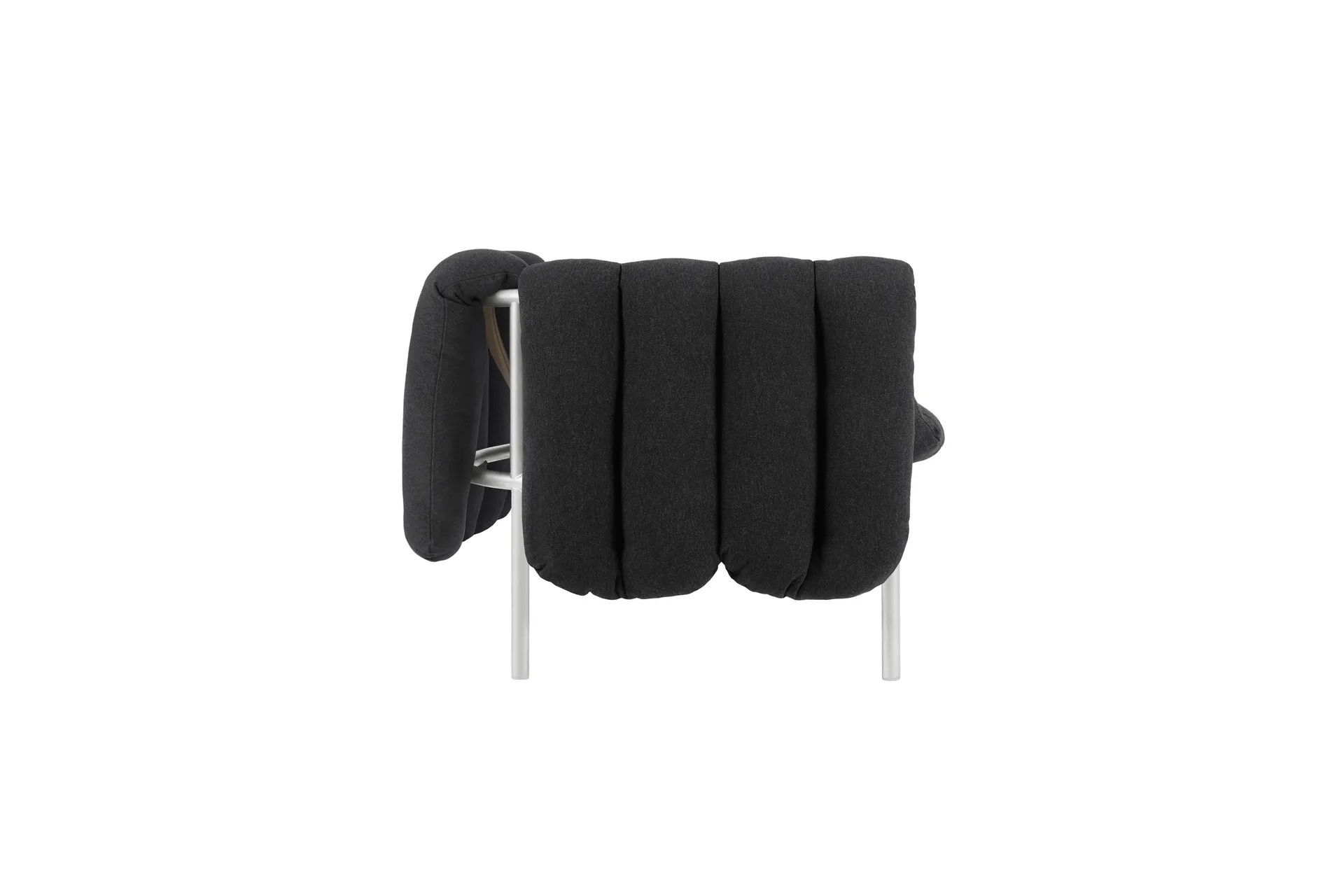 Sofá Puffy de 2,5 lugares 205 cm, Anthracite-aço inoxidável Hem