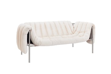 Sofá Puffy de 2,5 lugares 205 cm - Natural-aço inoxidável - Hem