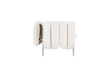 Sofá Puffy de 2,5 lugares 205 cm - Natural-aço inoxidável - Hem