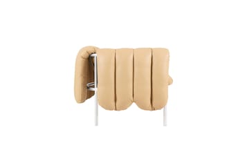 Sofá Puffy de 2,5 lugares 205 cm - Sand leather-aço inoxidável - Hem