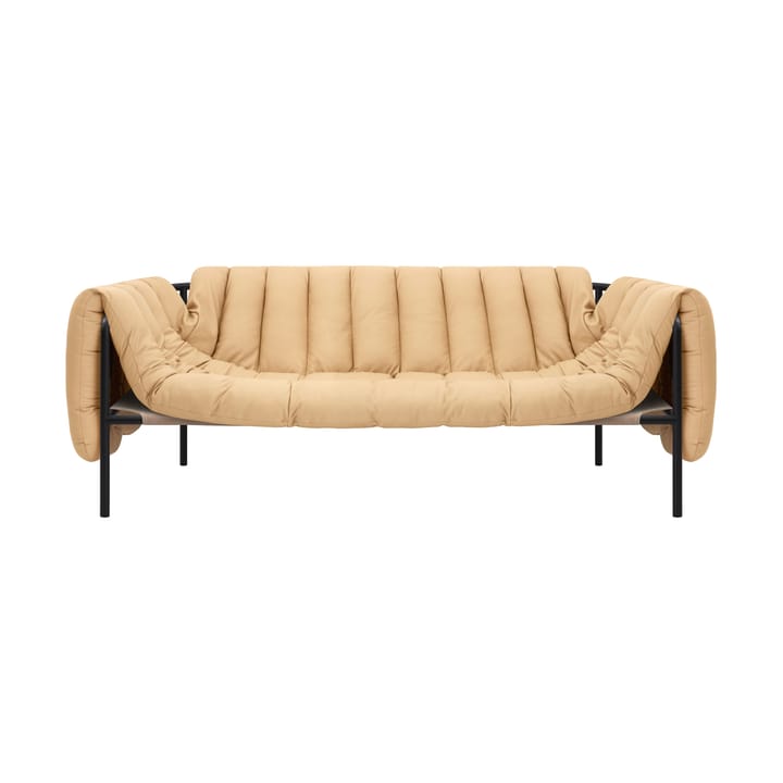 Sofá Puffy de 2,5 lugares 205 cm - Sand leather-black grey - Hem