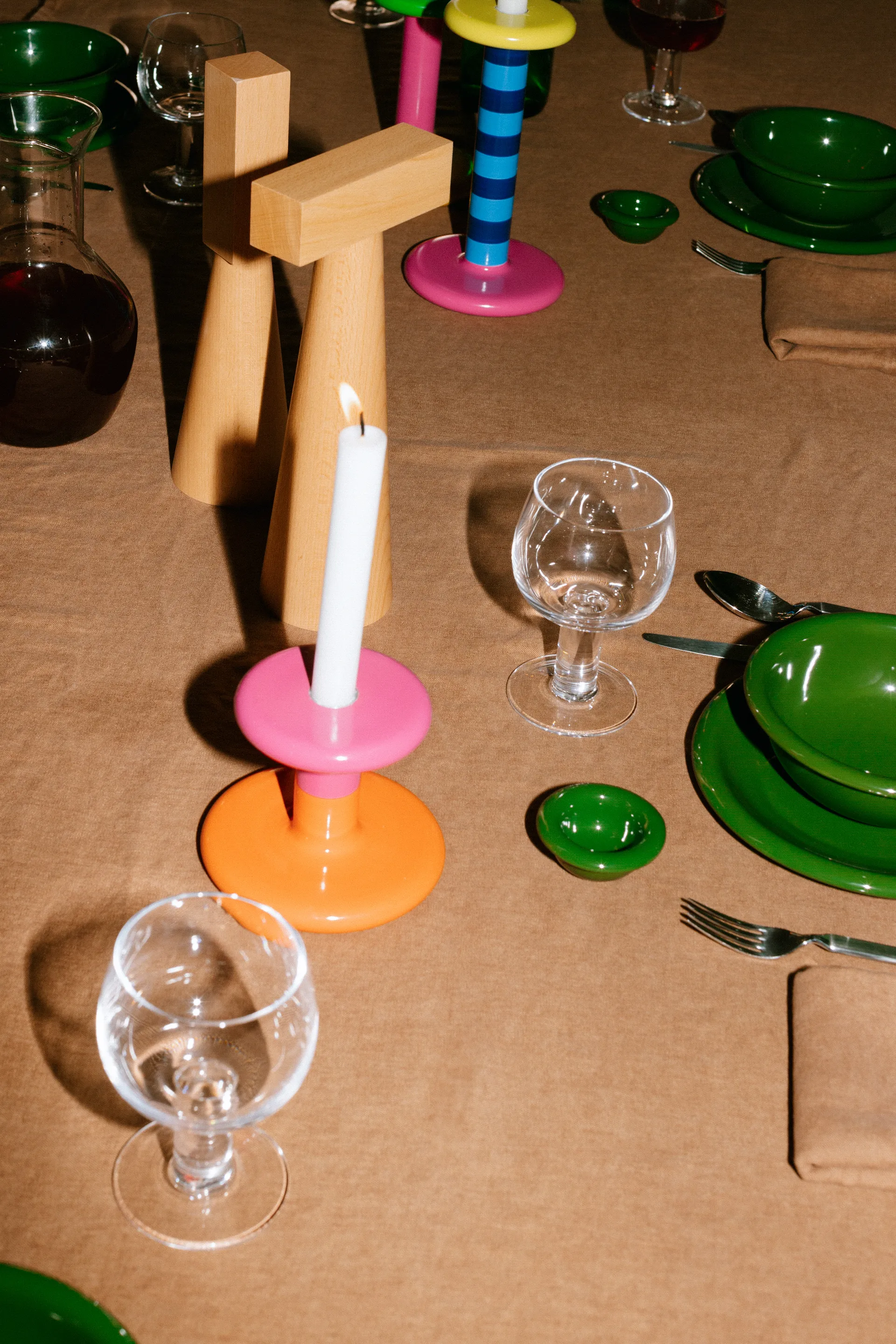 Suporte de velas Pesa Low 11 cm, Magenta-orange Hem