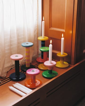 Suporte de velas Pesa Low 11 cm - Pink-green - Hem