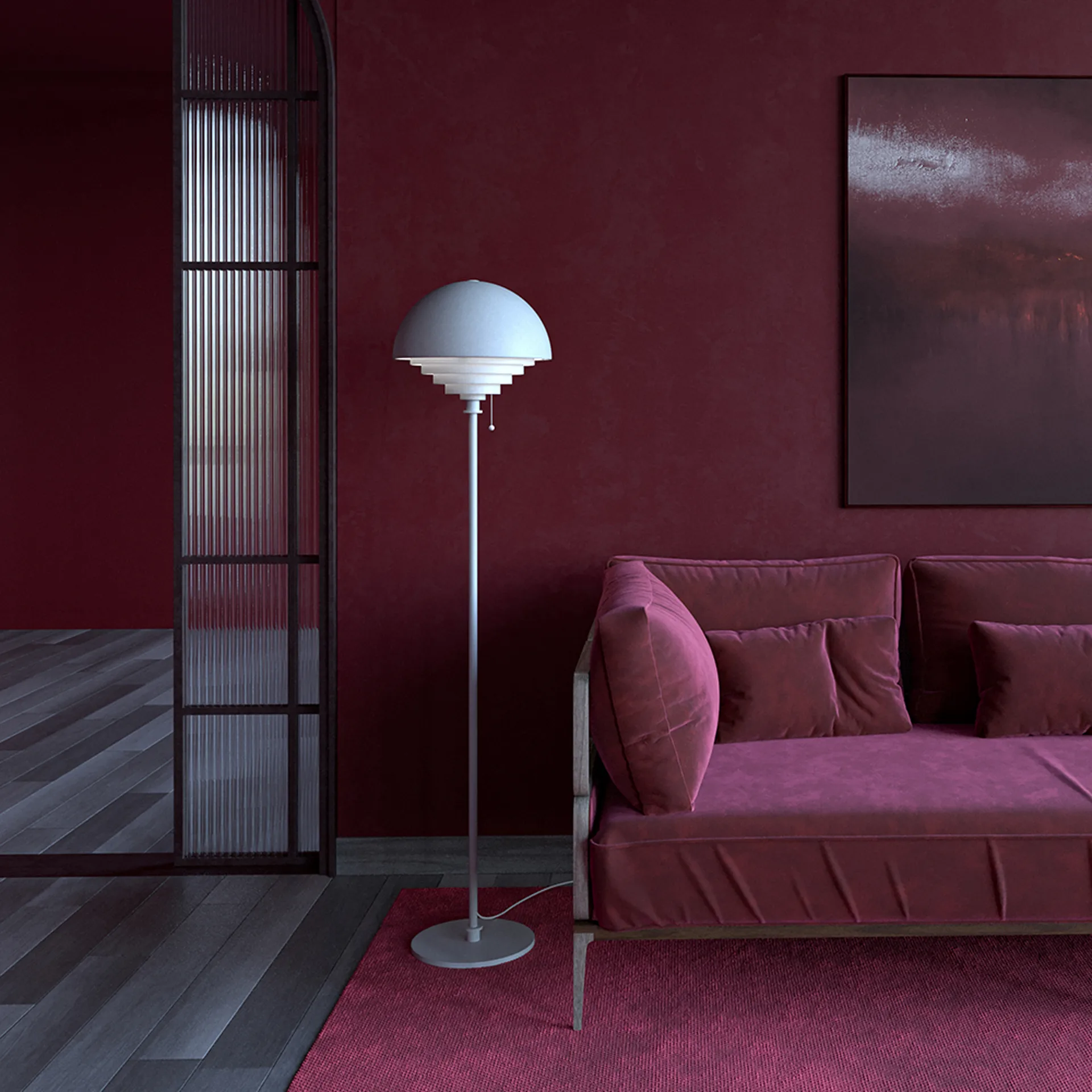 Candeeiro de chão Motown 150 cm , Branco  Herstal