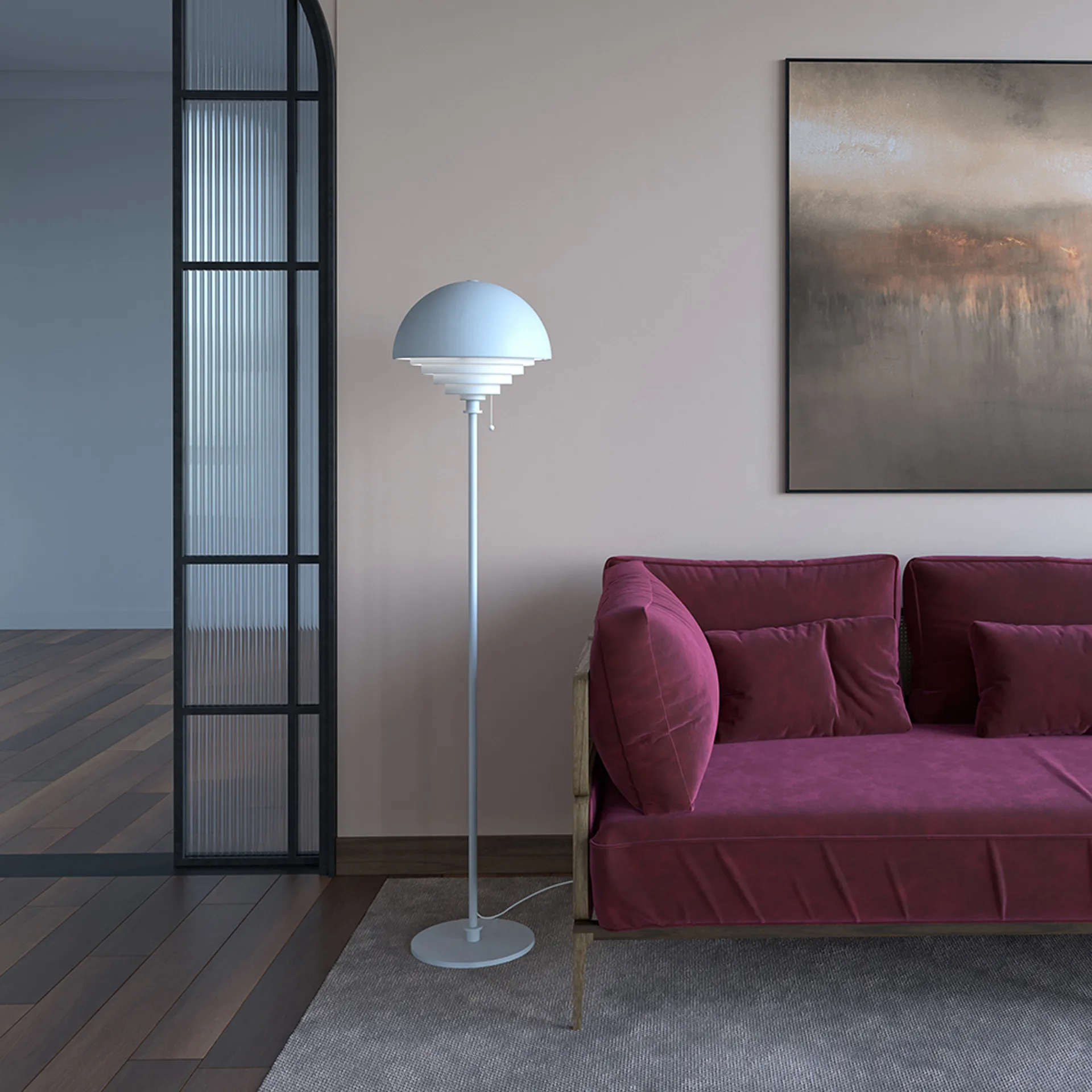 Candeeiro de chão Motown 150 cm , Branco  Herstal