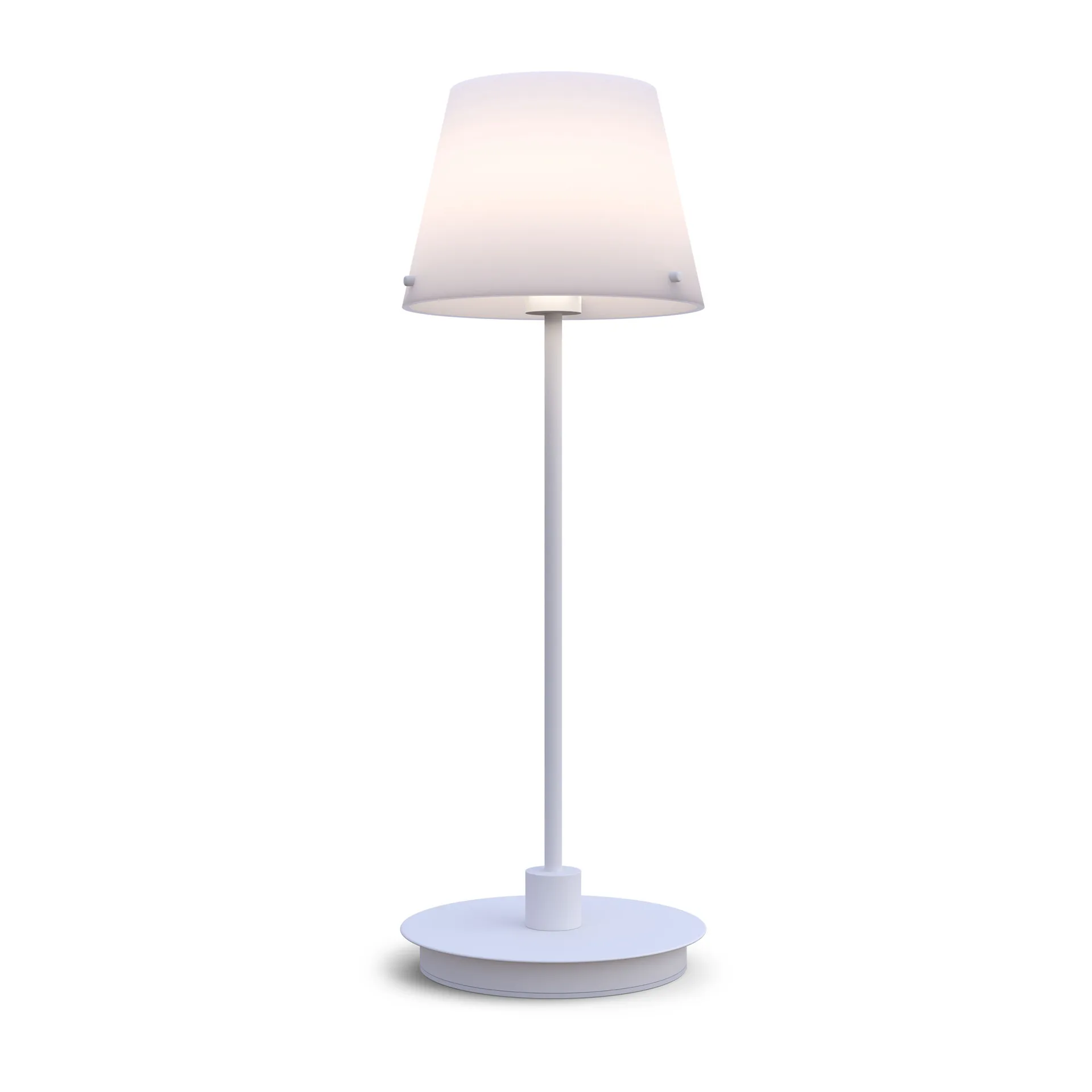 Candeeiro de mesa Gil il Grande, Branco-vidro opala Herstal