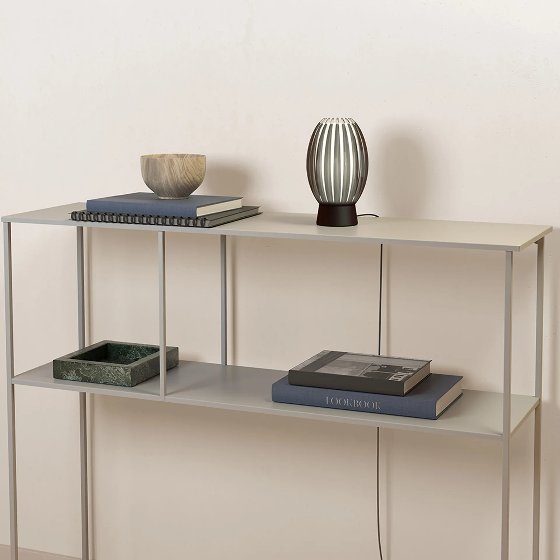 Candeeiro de mesa Tentacle S 18,5 cm, Preto-Fumado Herstal