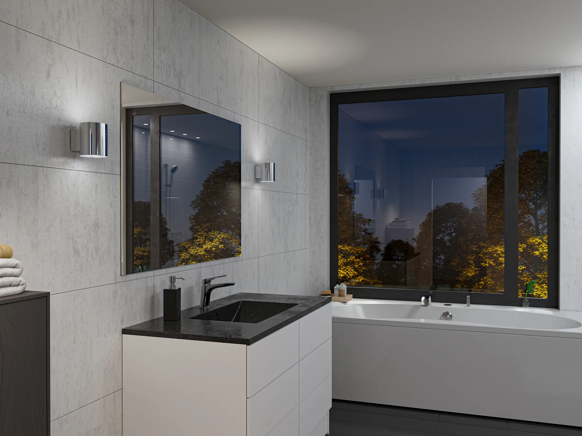 Candeeiro de parede pequeno Evoke, Cromo Herstal