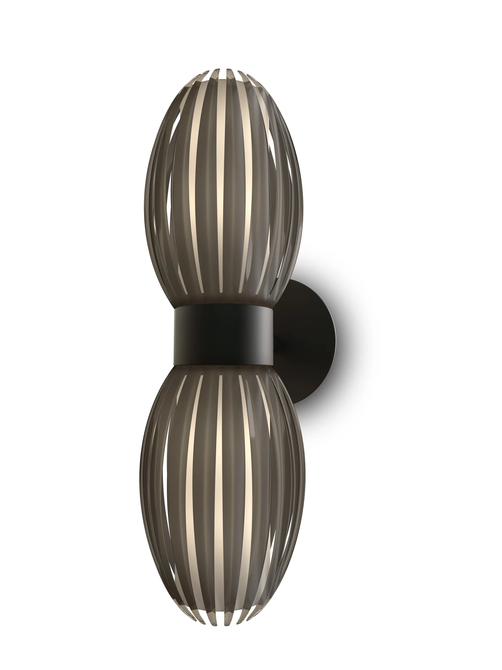 Candeeiro de parede Tentacle dup 34 cm, Preto-Fumado  Herstal