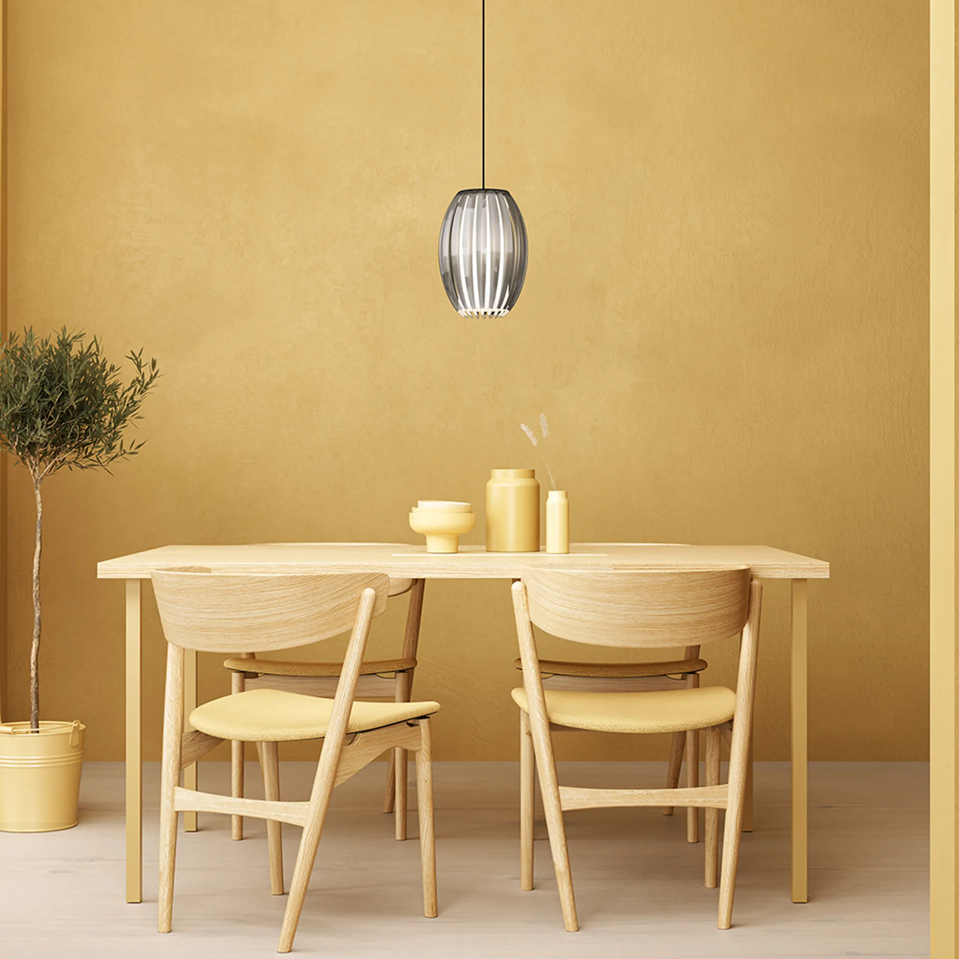 Candeeiro de teto médio Tentacle, Preto-Fumado  Herstal