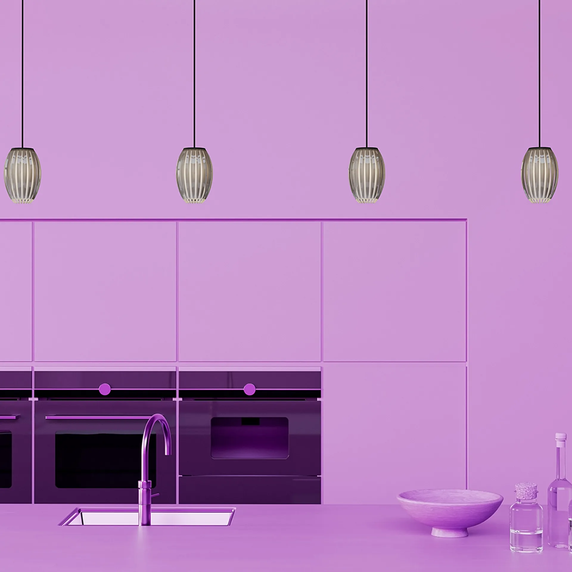 Candeeiro de teto Tentacle S 15 cm, Preto-Fumado Herstal