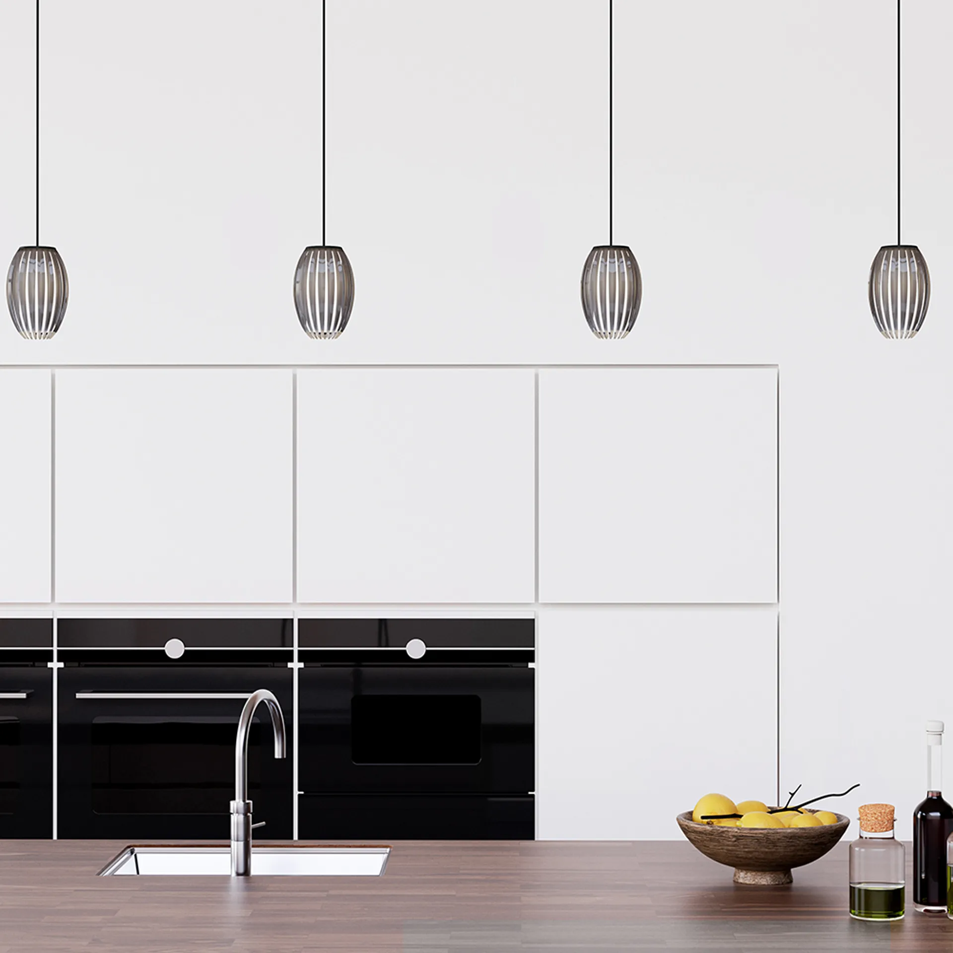 Candeeiro de teto Tentacle S 15 cm, Preto-Fumado Herstal