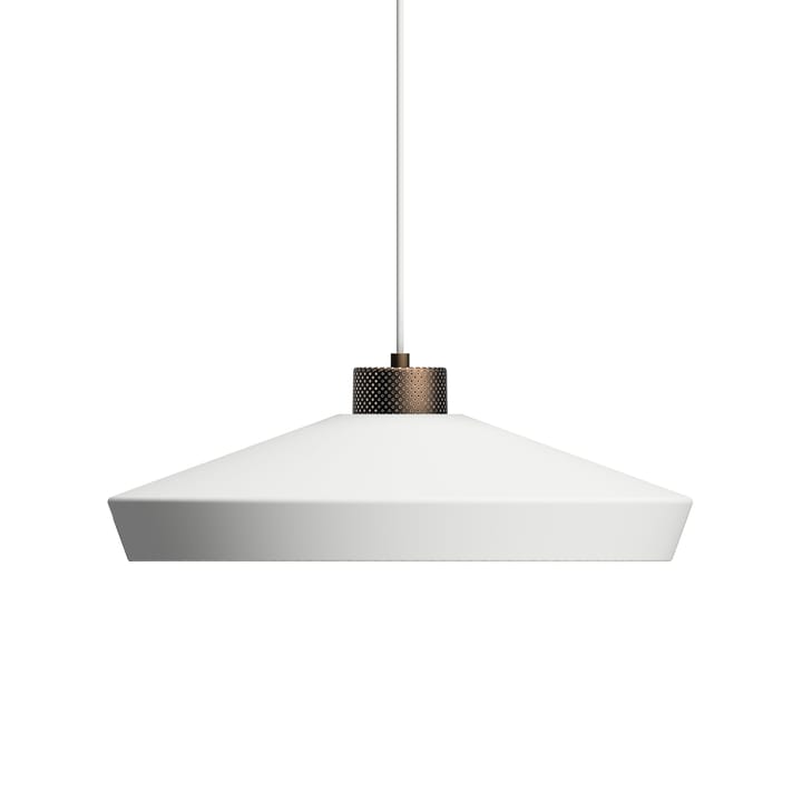 Candeeiro suspenso grande Edge - Branco mate-bronze - Herstal