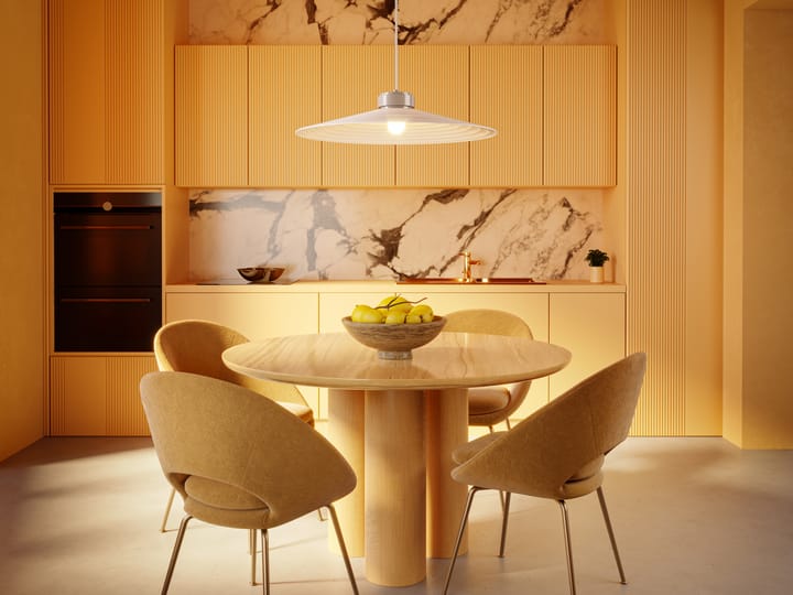 Candeeiro suspenso grande Sound, Branco mate Herstal