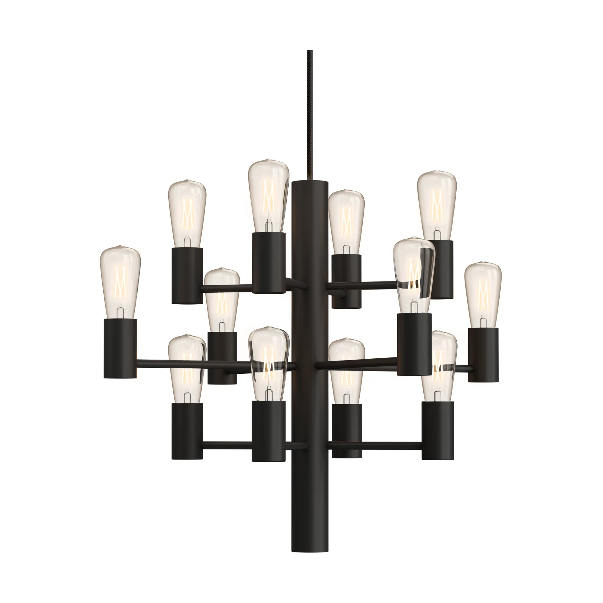 Candelabro Manola Mini 12, Preto Herstal
