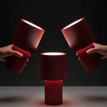 Iluma candeeiro de mesa portátil - Vermelho - Herstal