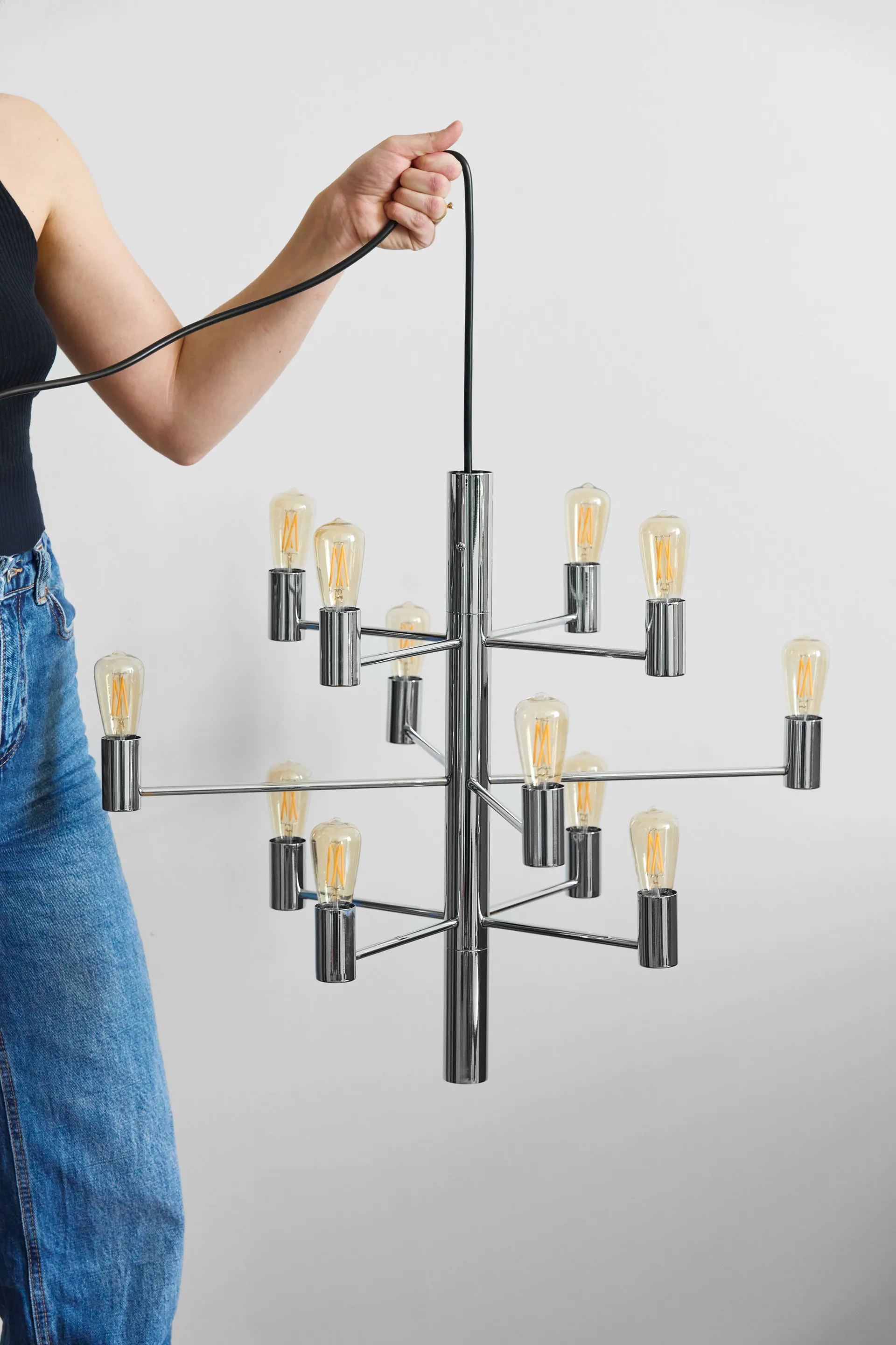 Manola 12 candeeiro , Cromado Herstal