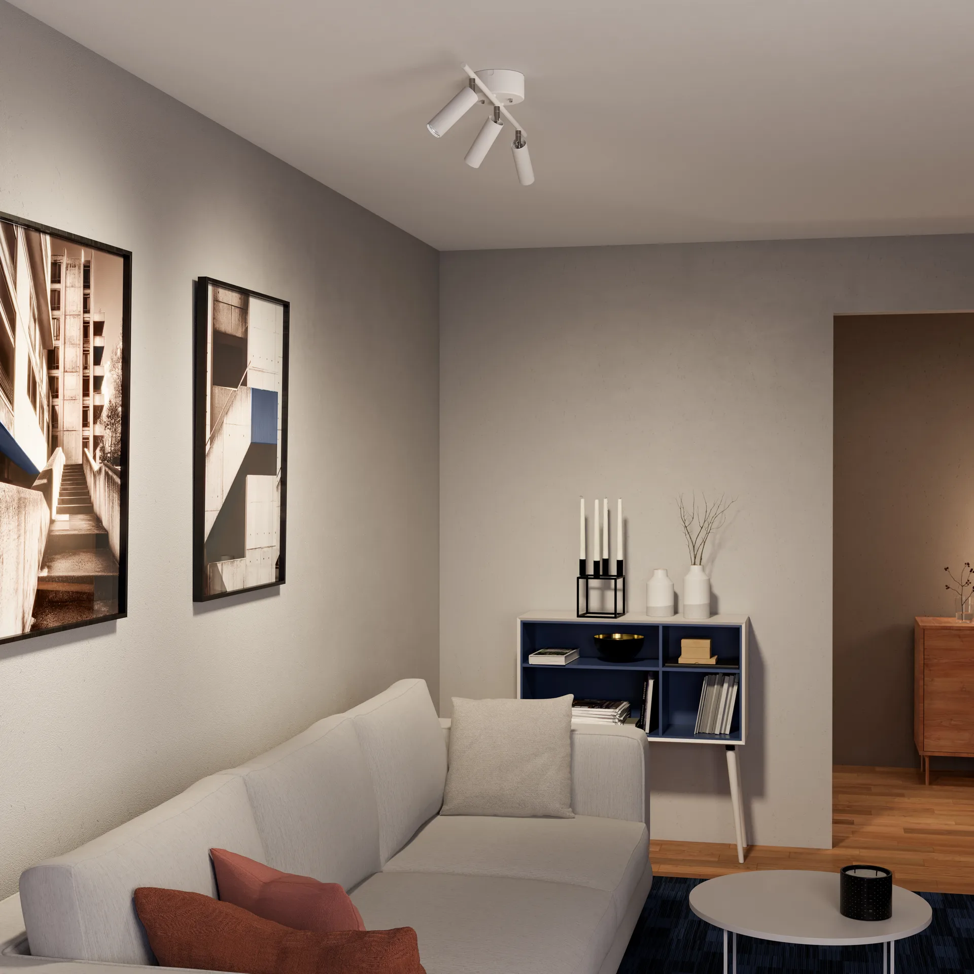 Trilho 3 Pipeline, Branco mate Herstal