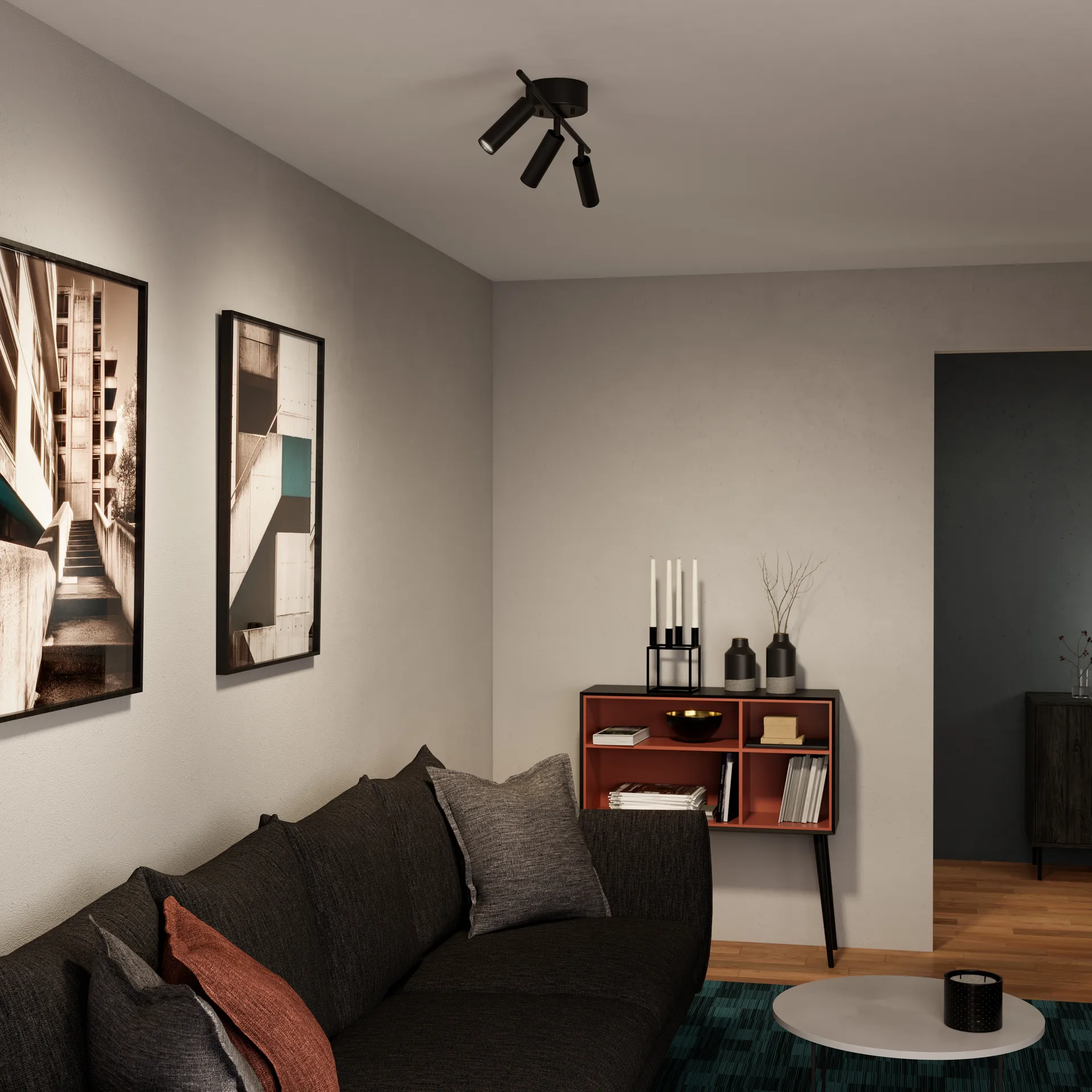 Trilho 3 Pipeline, Preto mate Herstal