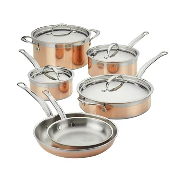 Hestan Copperbond conjunto de panelas e frigideiras - 10 peças - Hestan