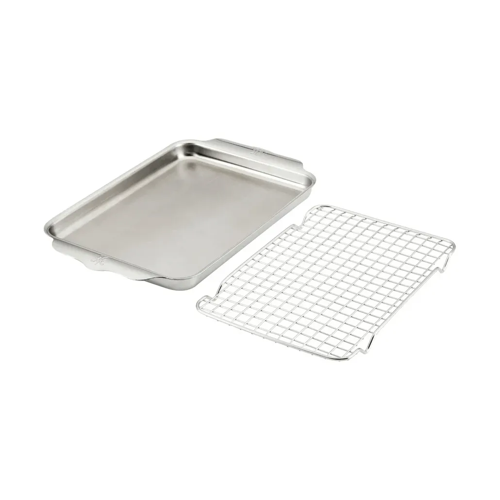 Hestan OvenBond frigideira de quartzo com grelha de forno, Aço inoxidável, 24x39 cm Hestan