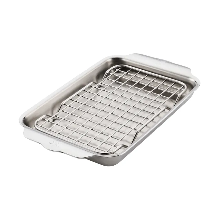 Hestan Ovenbond tabuleiro de forno com grelha de arrefecimento - Aço inoxidável, 16,8x28,8 cm - Hestan