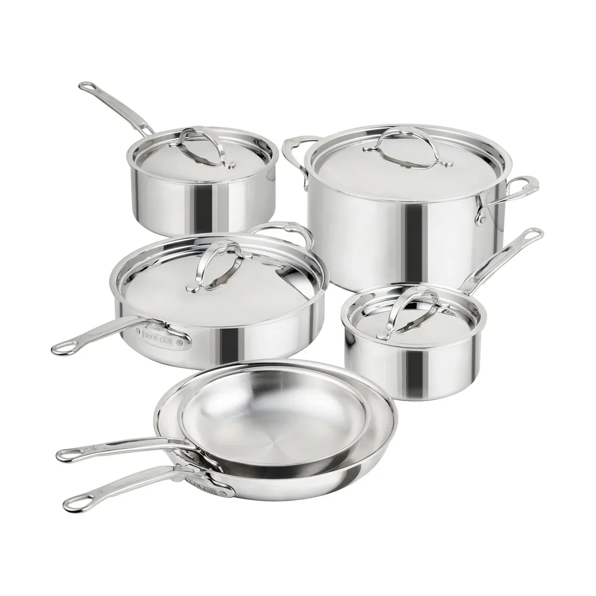 Hestan ProBond Luxe conjunto de panelas e frigideiras, Aço inoxidável, 10 peças Hestan