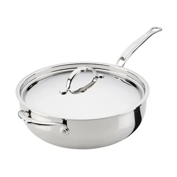 Hestan ProBond Luxe frigideira allround com tampa - Aço inoxidável, pega auxiliar - Hestan