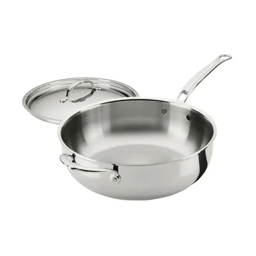 Hestan ProBond Luxe frigideira allround com tampa - Aço inoxidável, pega auxiliar - Hestan