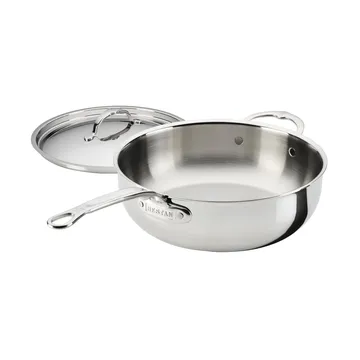 Hestan ProBond Luxe frigideira allround com tampa - Aço inoxidável, pega auxiliar - Hestan