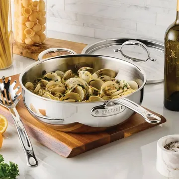 Hestan ProBond Luxe frigideira allround com tampa - Aço inoxidável, pega auxiliar - Hestan