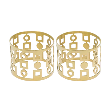 Anima anéis de guardanapo 2 unid. - Mässing - Hilke Collection