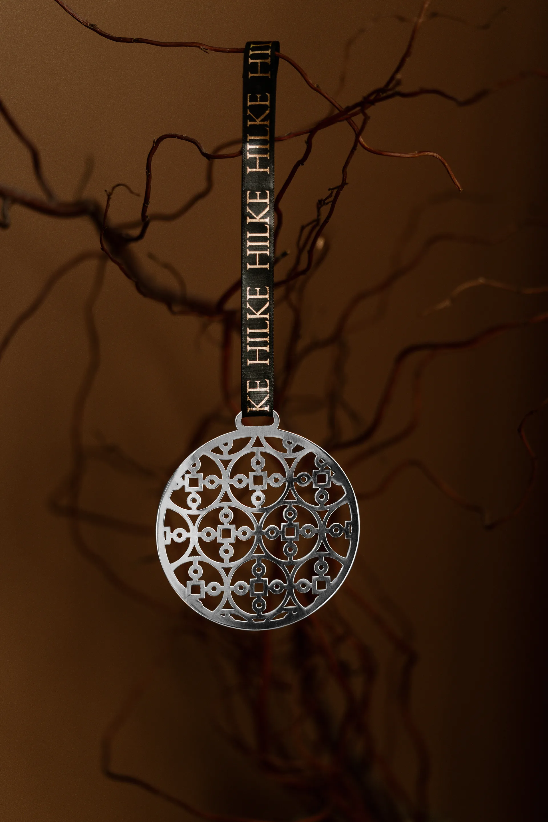 Anima Gemella 2 enfeite de árvore, Latão niquelado Hilke Collection