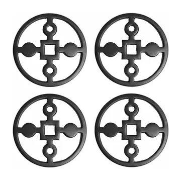 Base para copos Anima Gemella 4 un. - Preto - Hilke Collection