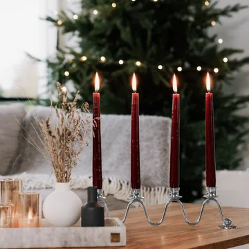 Candelabro do Advento Lignano Sabbiadoro - Latão niquelado - Hilke Collection