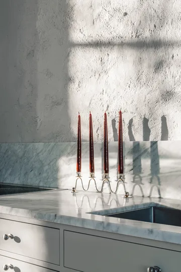 Candelabro do Advento Lignano Sabbiadoro - Latão niquelado - Hilke Collection