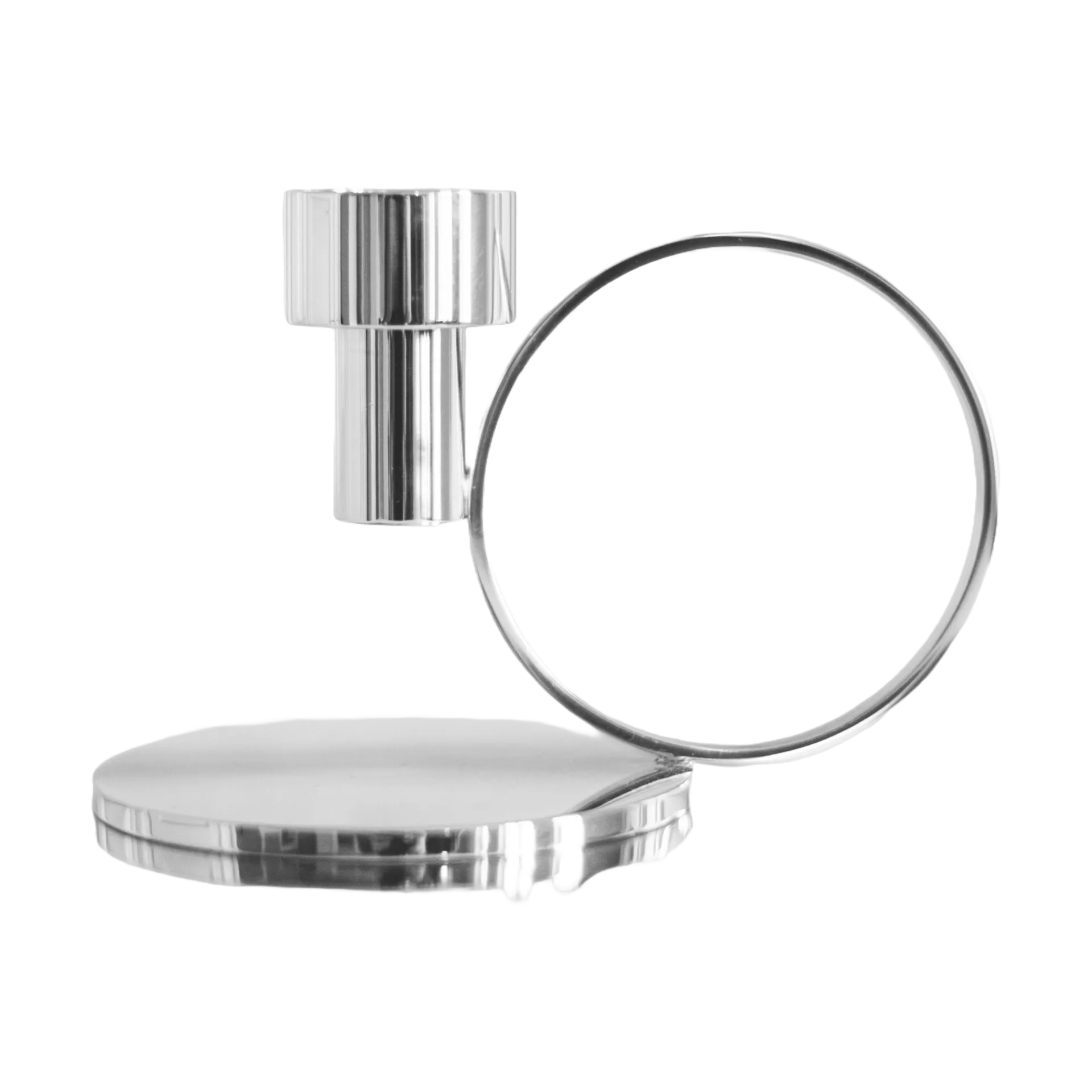 Insieme suporte para vela, Latão niquelado Hilke Collection