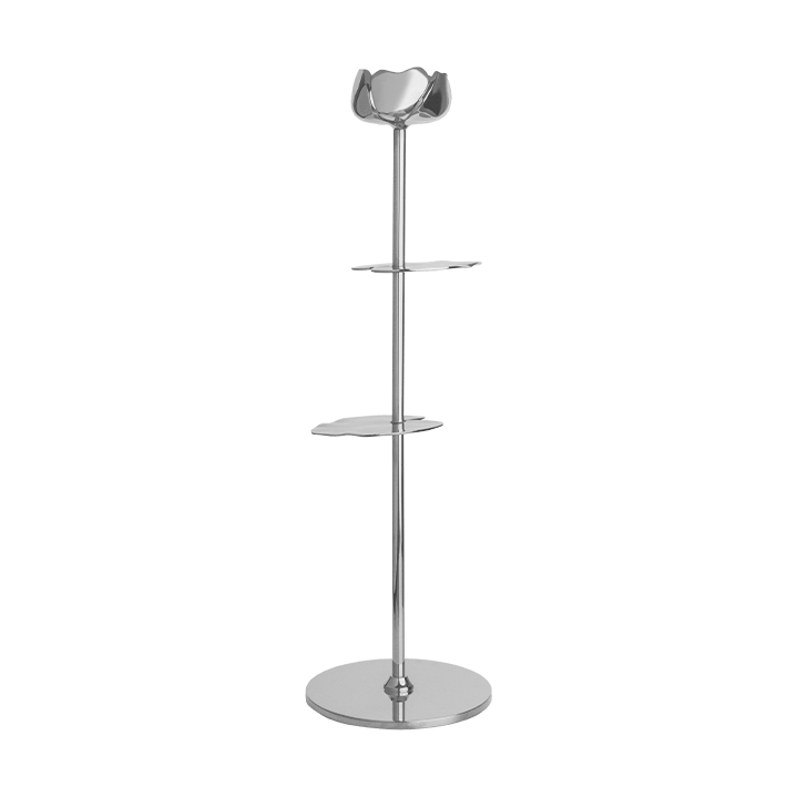 Ninfea Alta suporte para vela 30 cm - Latão niquelado - Hilke Collection