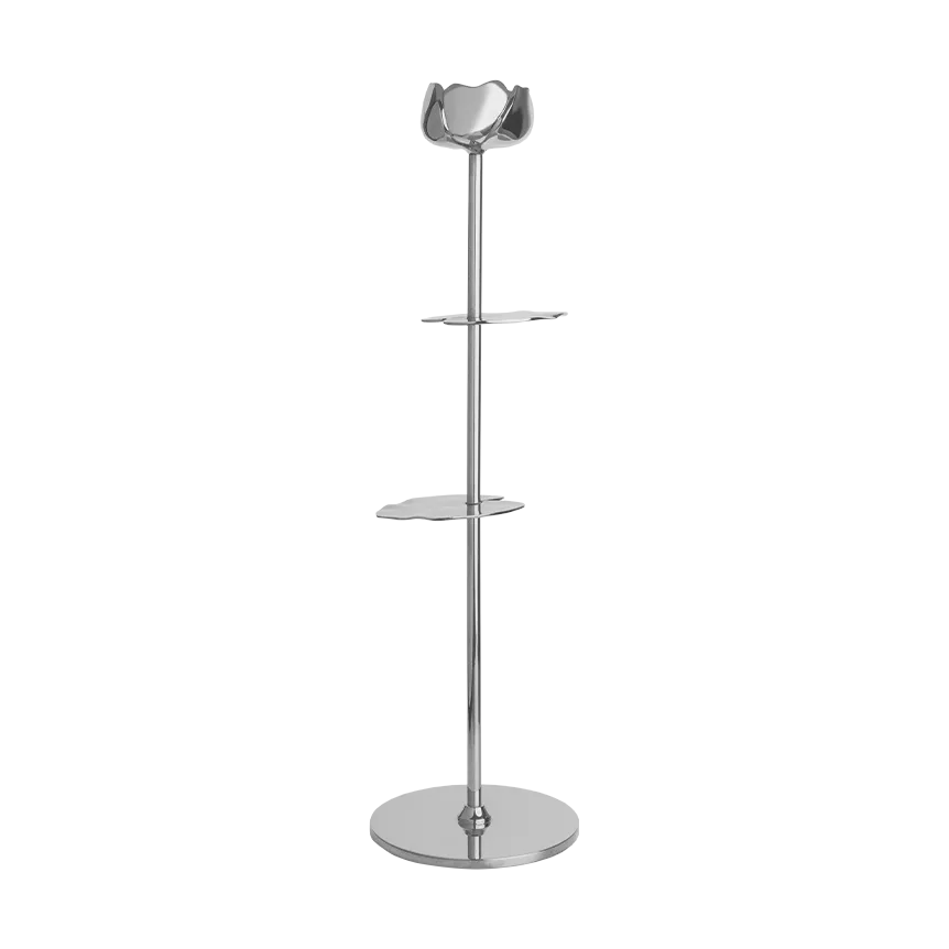 Ninfea Alta suporte para vela 35 cm, Latão niquelado Hilke Collection