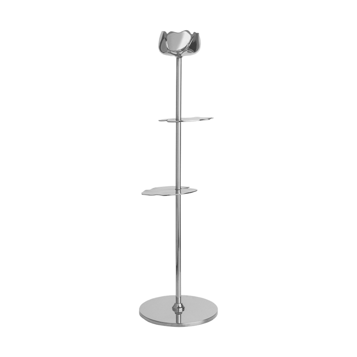 Ninfea Alta suporte para vela 35 cm - Latão niquelado - Hilke Collection
