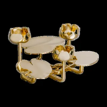 Ninfea grande suporte para vela - Bronze - Hilke Collection