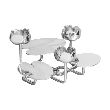 Ninfea grande suporte para vela - Latão niquelado - Hilke Collection