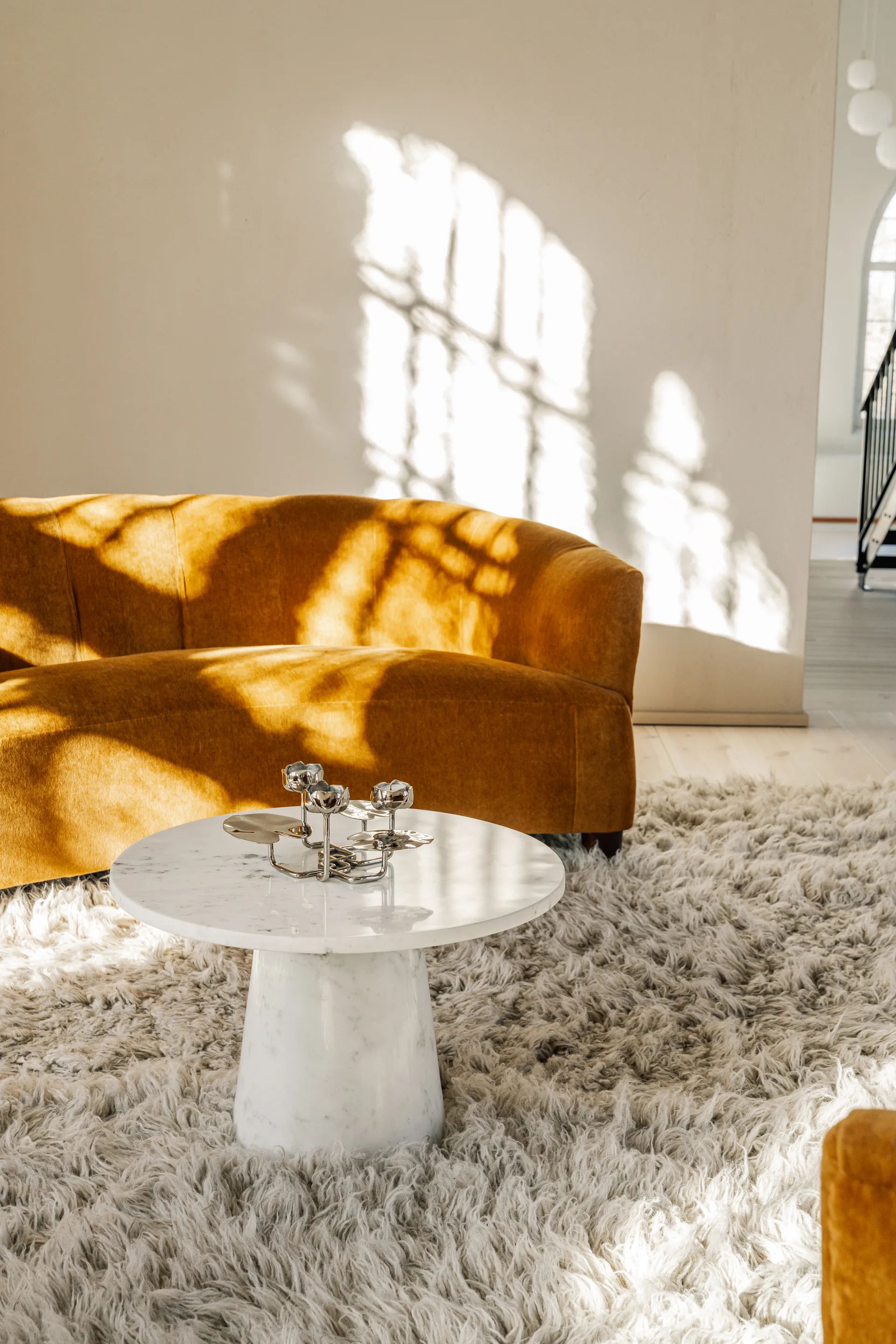 Ninfea grande suporte para vela, Latão niquelado Hilke Collection