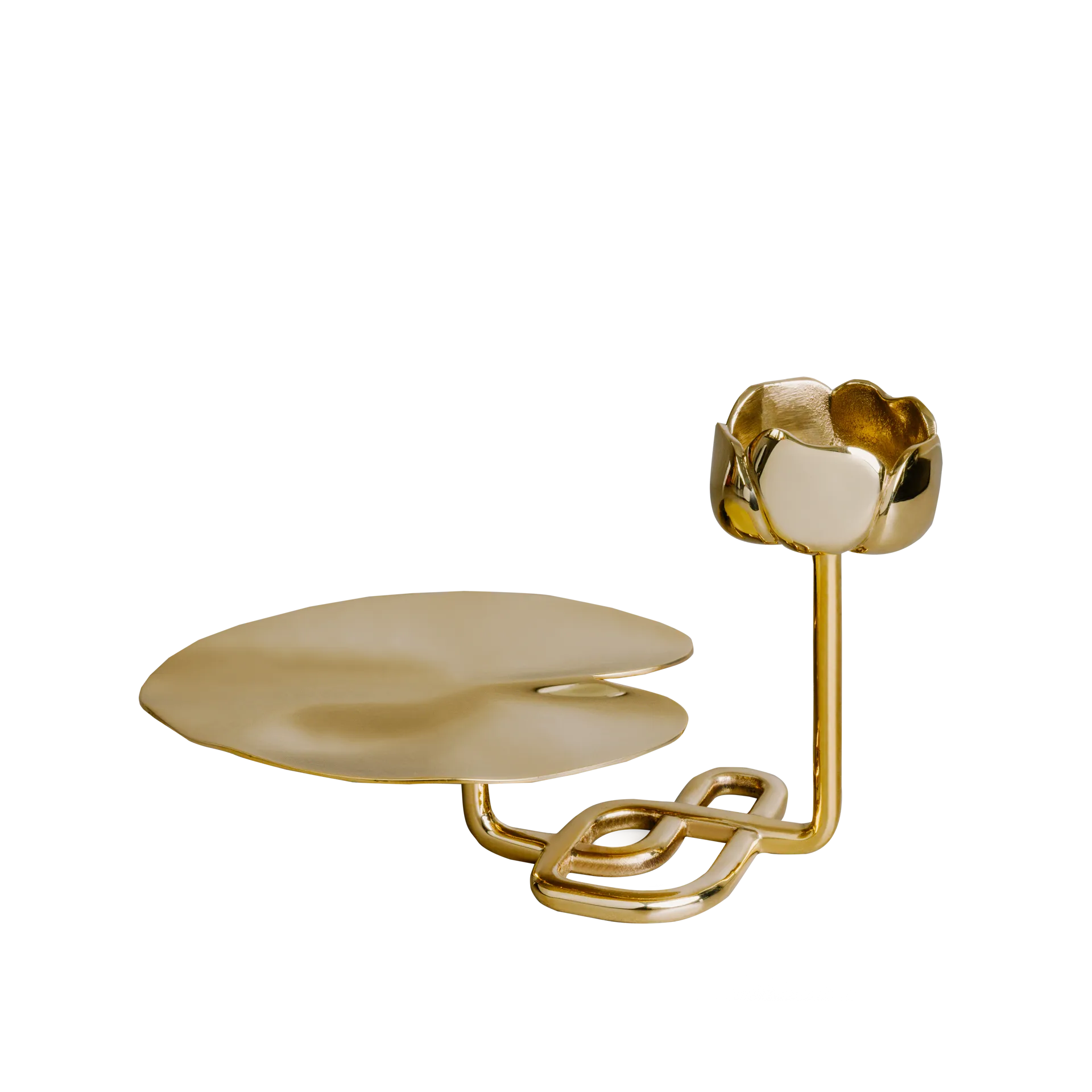 Ninfea No.2 suporte para vela, Bronze Hilke Collection