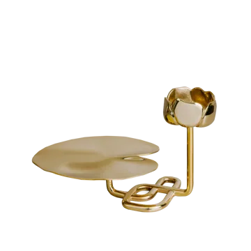 Ninfea No.2 suporte para vela - Bronze - Hilke Collection