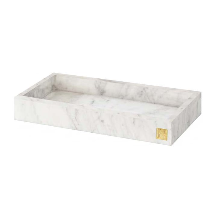 Tabuleiro com rebordo Hilke Collection 30x15 cm - White marble - Hilke Collection