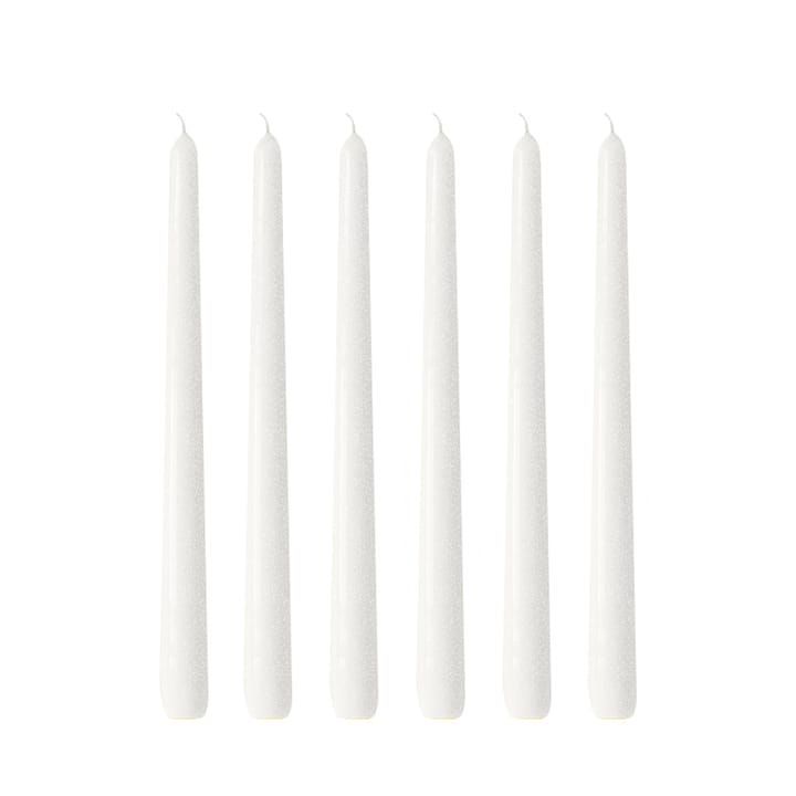 Velas Herrgård 30 cm 6 un. - Branco Pérola Brilhante - Hilke Collection